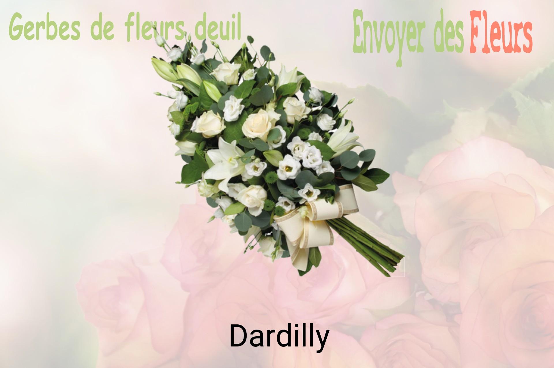 Gerbe de fleurs de deuil livrée à Dardilly